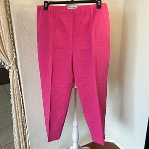 Drapers and Damon's Pink Pull On Linen Blend Pants ~ Size 14
